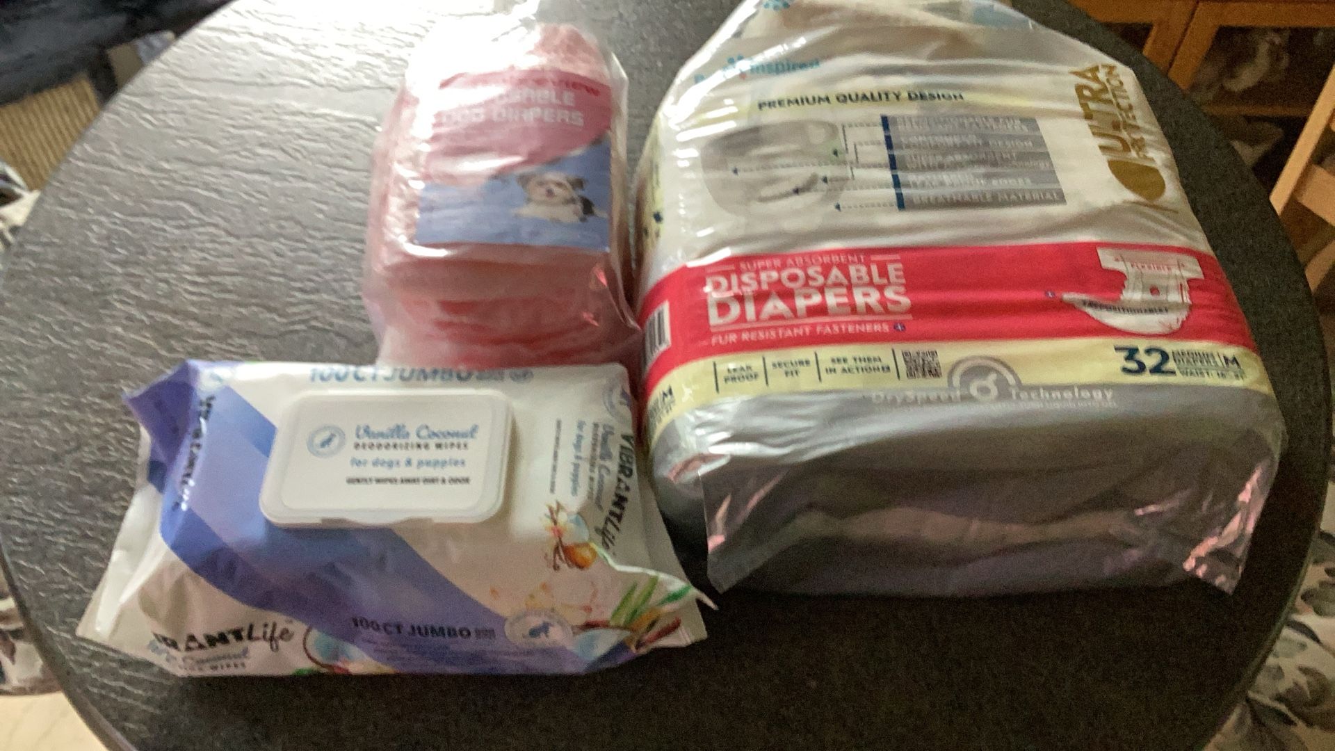 Disposable Doggie Diapers & Wipes