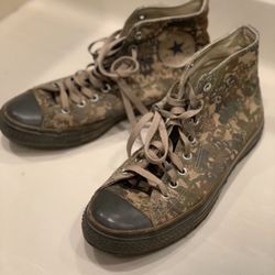 Gas Mask Camo High Top Converse All Stars