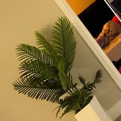 Two Standing Fake Plant Trees 