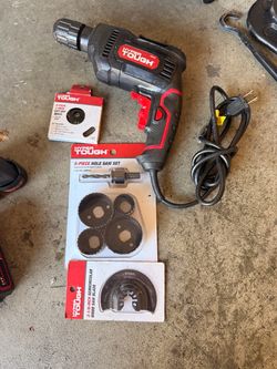 Hyper Tough Corded Drill with Accessories Bundle