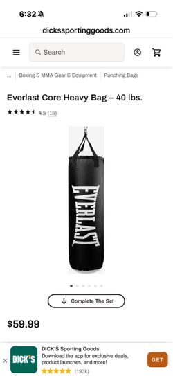 Everlast 40lb heavy bag