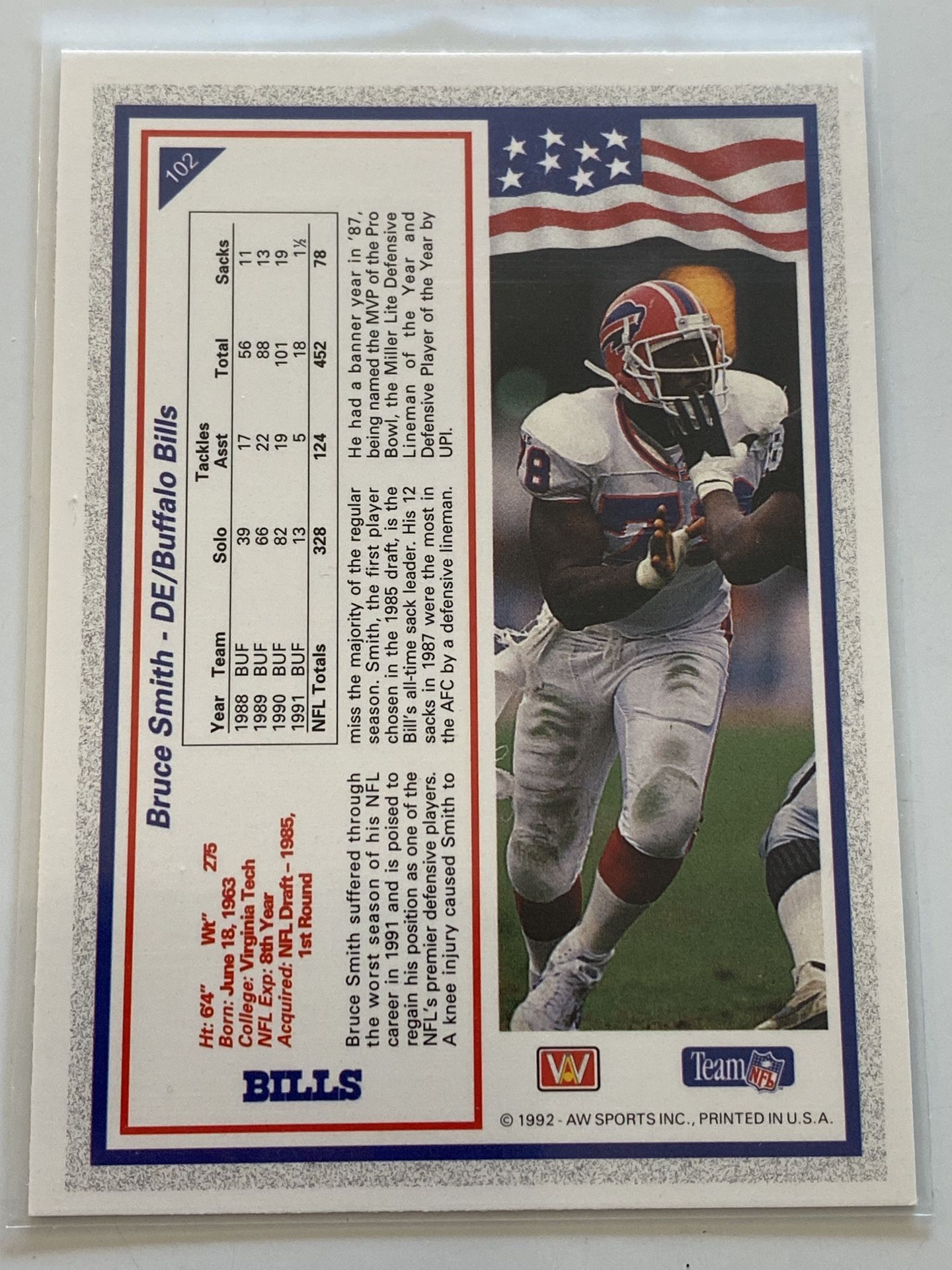 Bruce Smith Buffalo Bills Hall of Fame DE Score Card. for Sale in San Jose,  CA - OfferUp