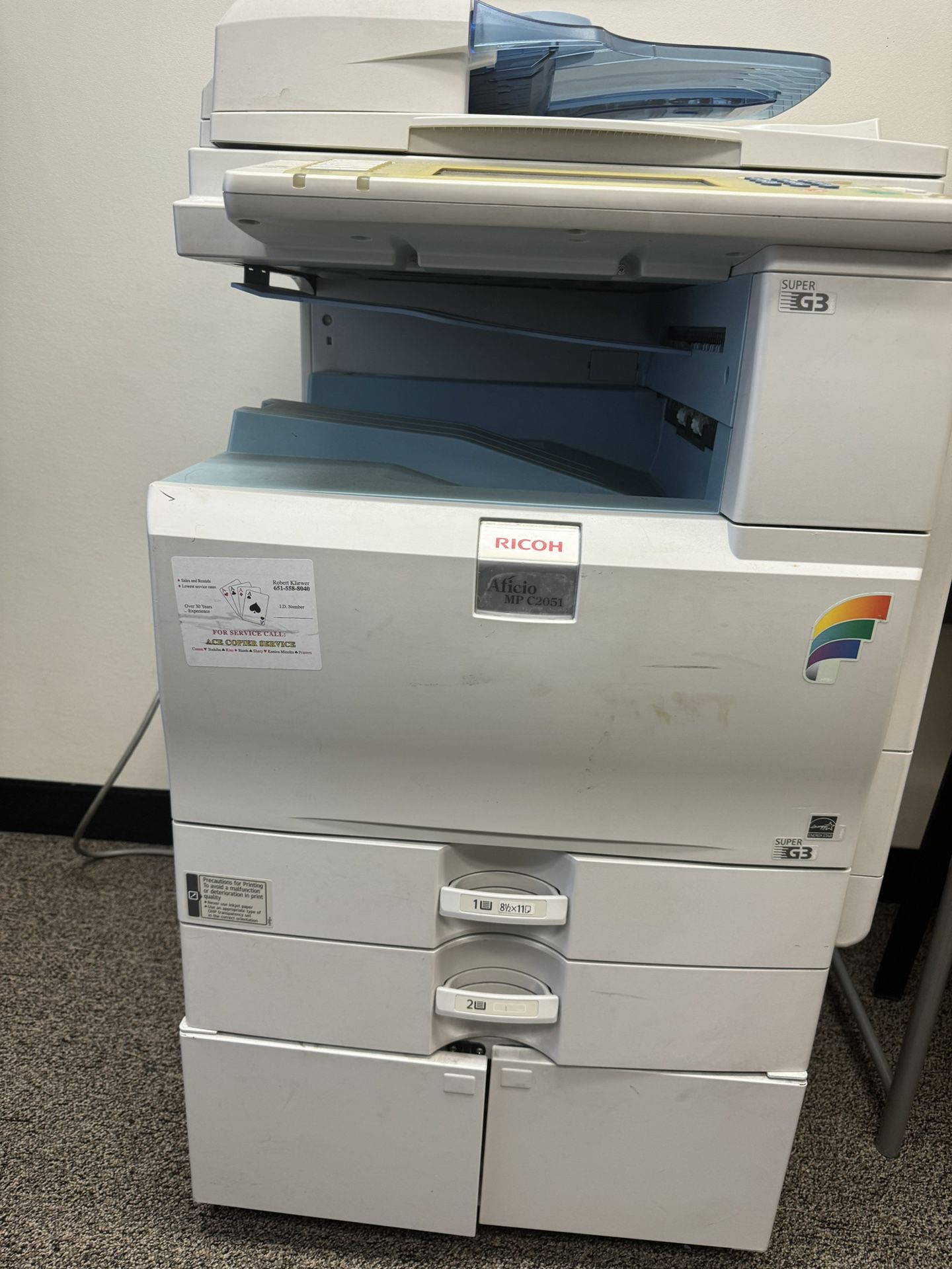 Ricoh Aficio MP C2551 Color Laser Multifunction Printer Copier