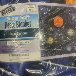 New Super Soft Solar System Fleece  Blanket