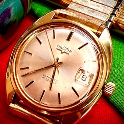 #315 VULCAIN Rold gold plated  AUTOMATIC 17 JEWELS WRIST WATCH R3616D