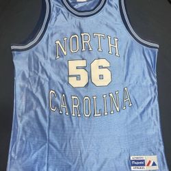 Vintage Majestic Basketball Jersey North Carolina Tar Heels #56 Larry Brown