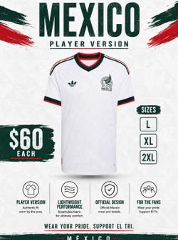 Mexico World Cup jerseys white player version