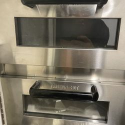 PYY 16 Inch Indoor Pizza Oven Countertop - Double Decker Electric Pizza Ovens with Pizza Stone, 60-Min Ring Timer, for Home and Restaurant, 3200W, ETL