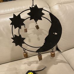 Pretty Moon Stars Metal Wind Chime/ Sign With Bells
