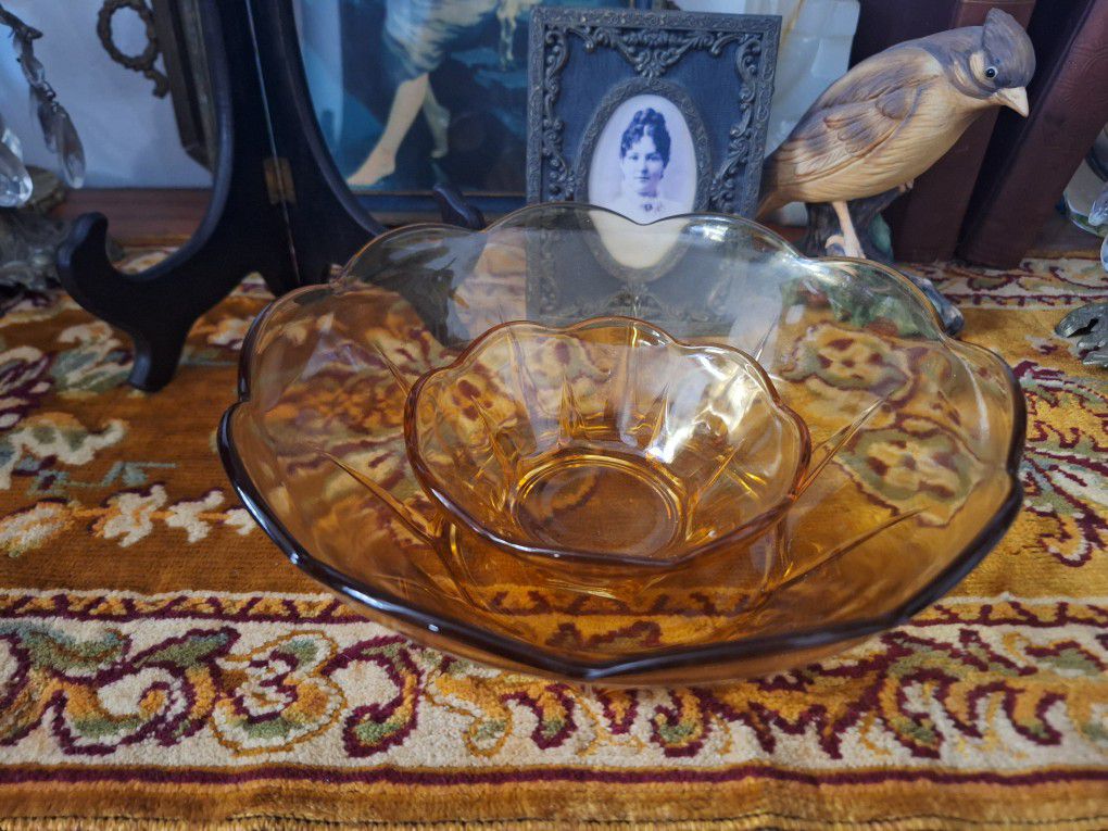 Vintage Amber Glass