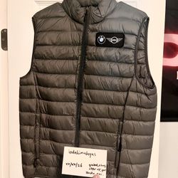BMW Grey Puffer Vest size Medium 