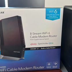  Nighthawk AX8 AX6000 Router And Modem WiFi Combo