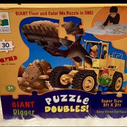 Giant digger floor puzzle