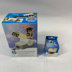 New HP Sprocket Panorama Portable Instant Photo Printer HPISPPANW With Paper Roll
