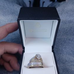 wedding band set,  wife and husband 