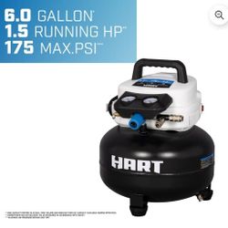 6 GALLON HART AIR COMPRESSOR
