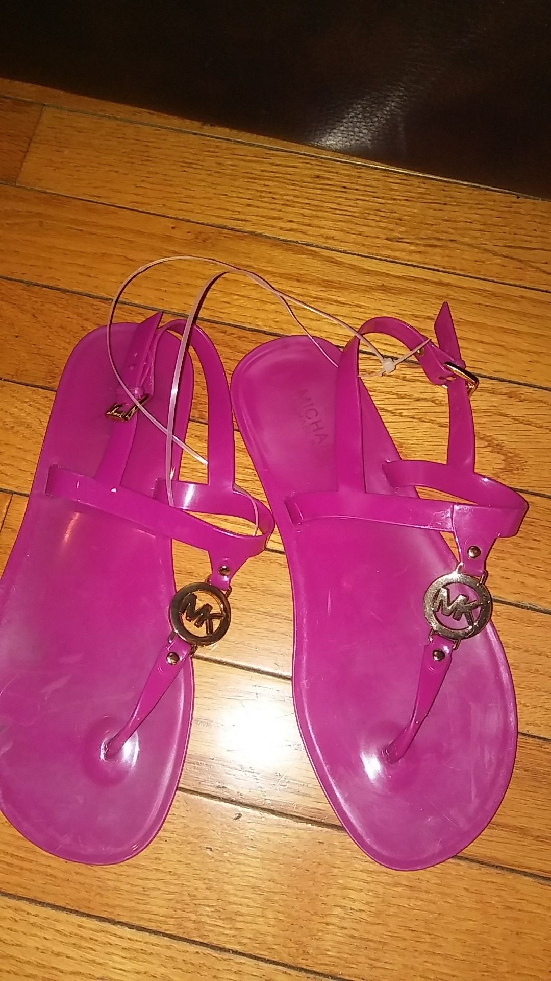Purple Michael Kors jelly sandal