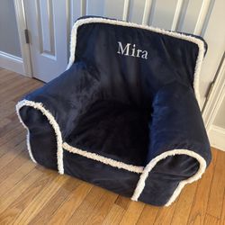 Pottery Barn Kids Anywhere Chair With Removable Sherpa Trimmed Cover 