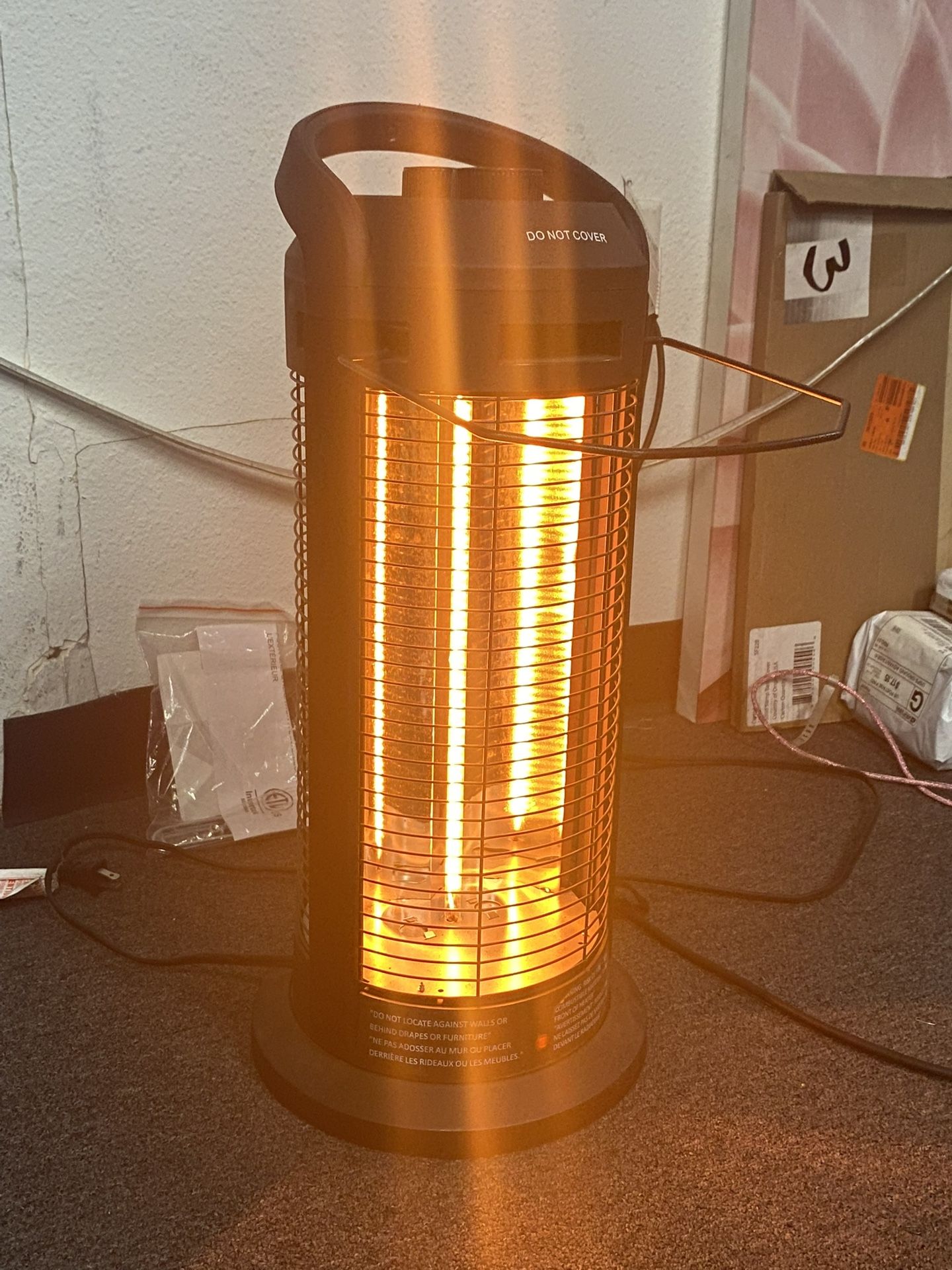 Brand New 1500W 22” Oscillating Tower Heater Adjustable Thermostat Overheat and Tip-Over Protection Space Heater for Indoor Use 