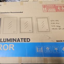 <NEW> Large LED Bathroom Mirror, Anti-Fog Dimmable touch switch Lighted Vanity Mirror for Wall