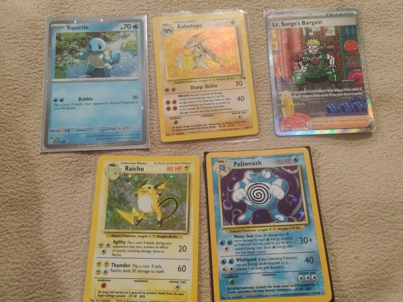 5 Pokemon Slabs 