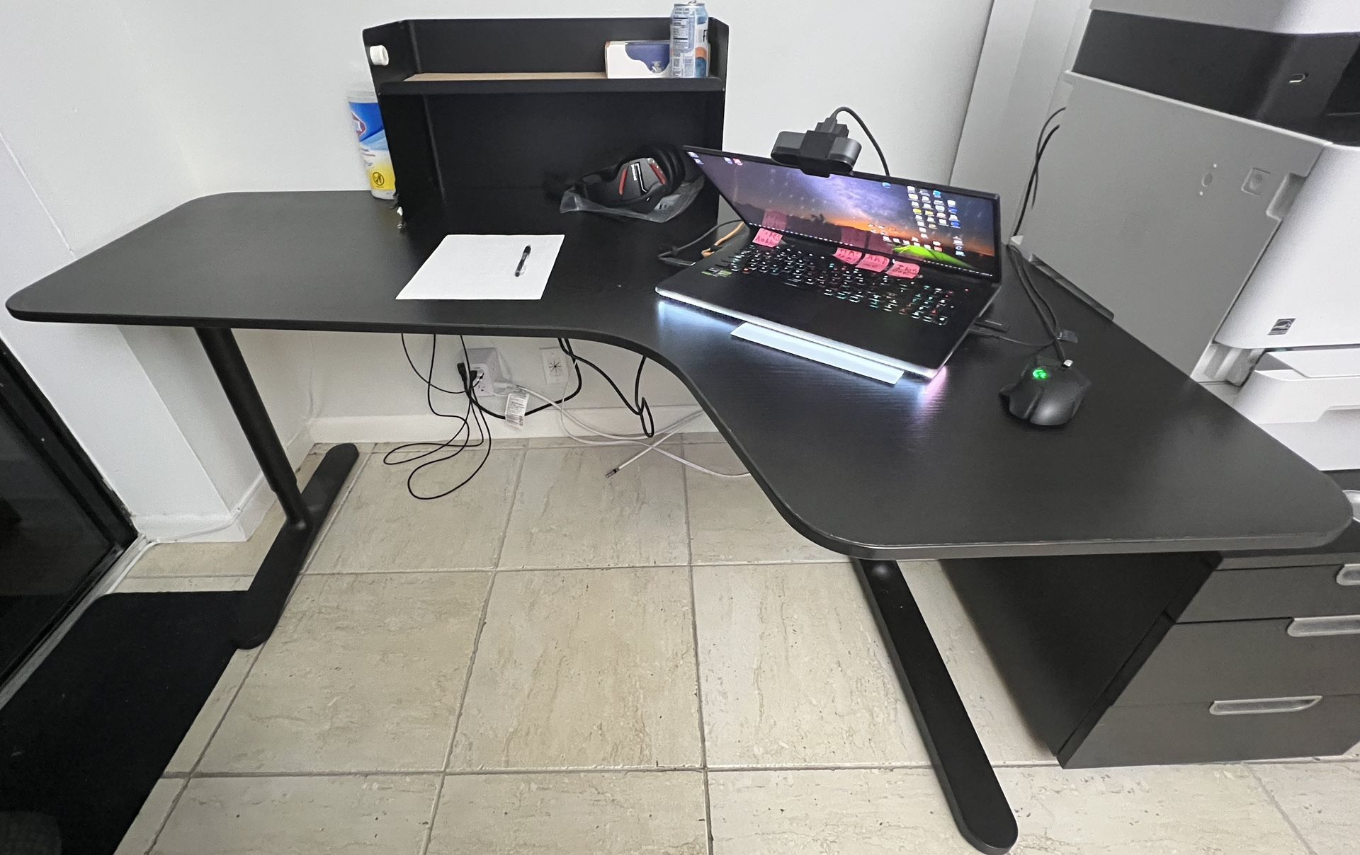 IKEA Office Desk With Shelf. Free Chair