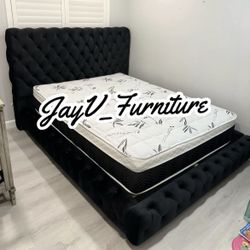 New Queen Bed Frame With Mattress 