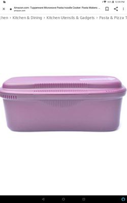 Tupperware microwave pasta cooker