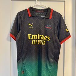 Puma Black/Green AC Milan x Off-White 2024/25 Away Soccer Jersey 