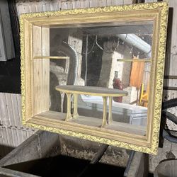 Mirror with shelves