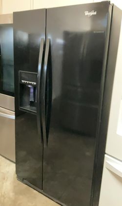 Whirlpool Side By Side Black Refrigerator Fridge

