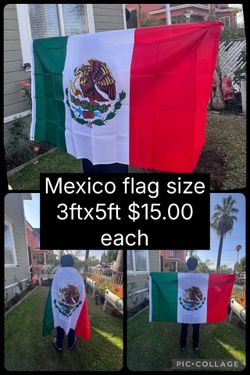 Mexico flag size 5’x3’