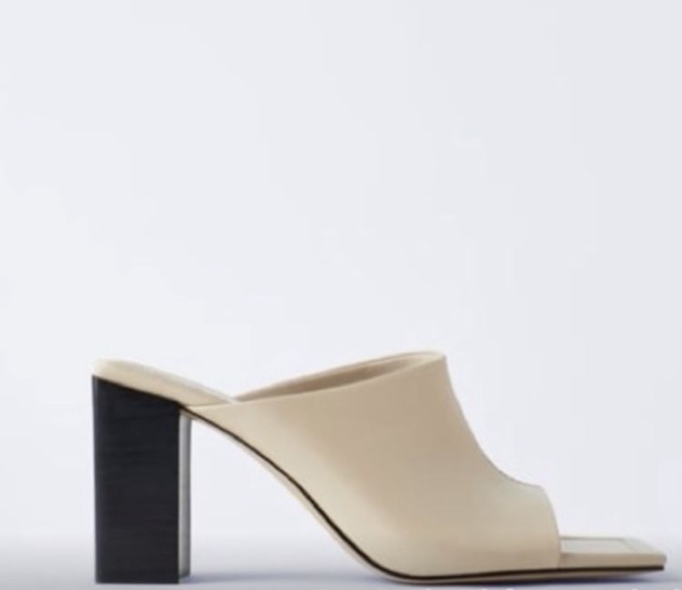 Zara SOFT LEATHER HIGH - HEEL MULES