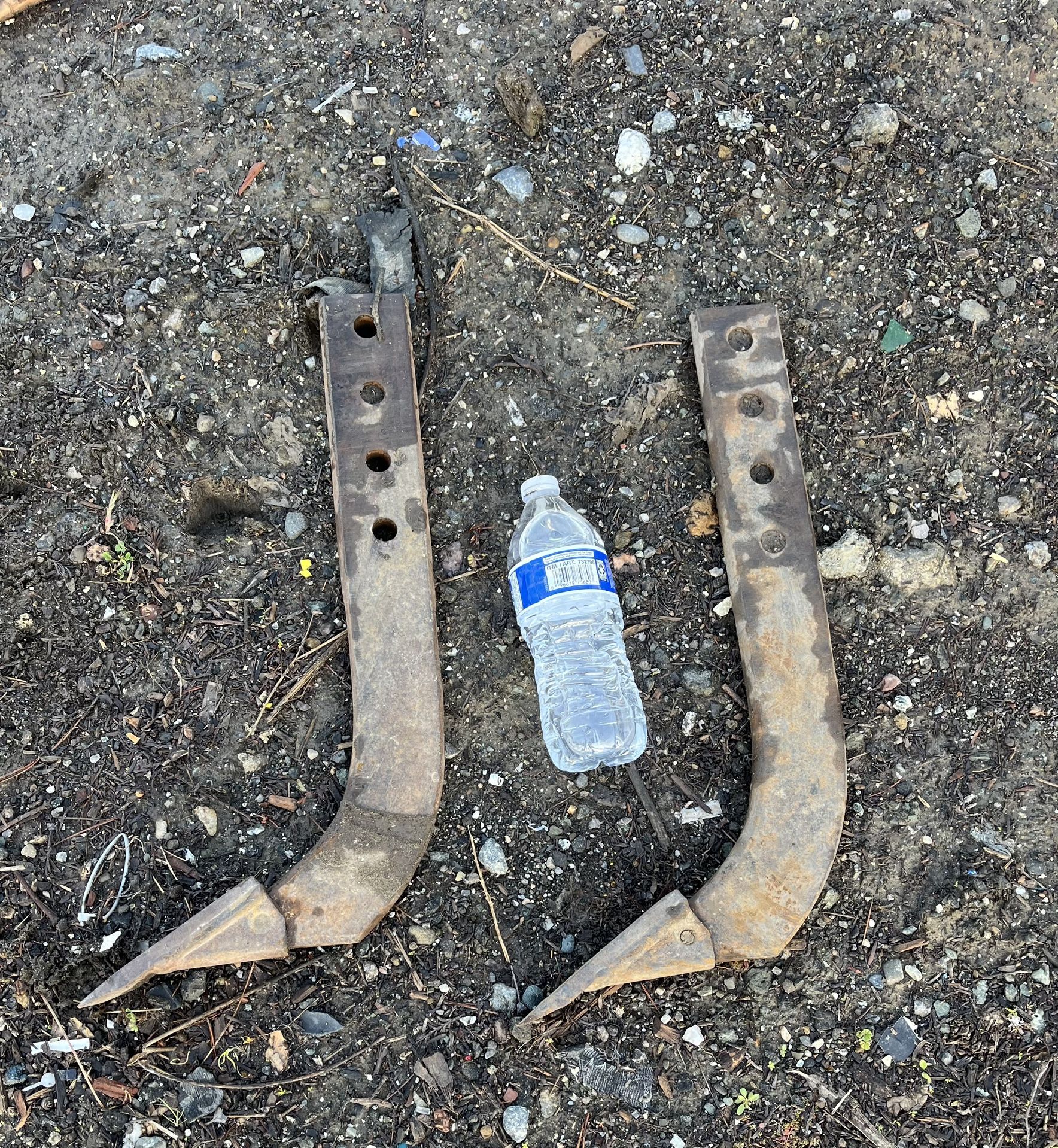 Trenching Plow Attachments - Large Heavy Duty Cast Iron Tractor Digging Accessories in Very Good Condition with Normal Wear.