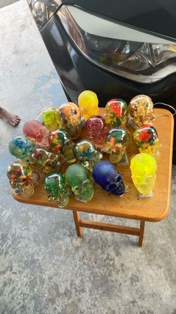 Light Up Resin Skull Heads