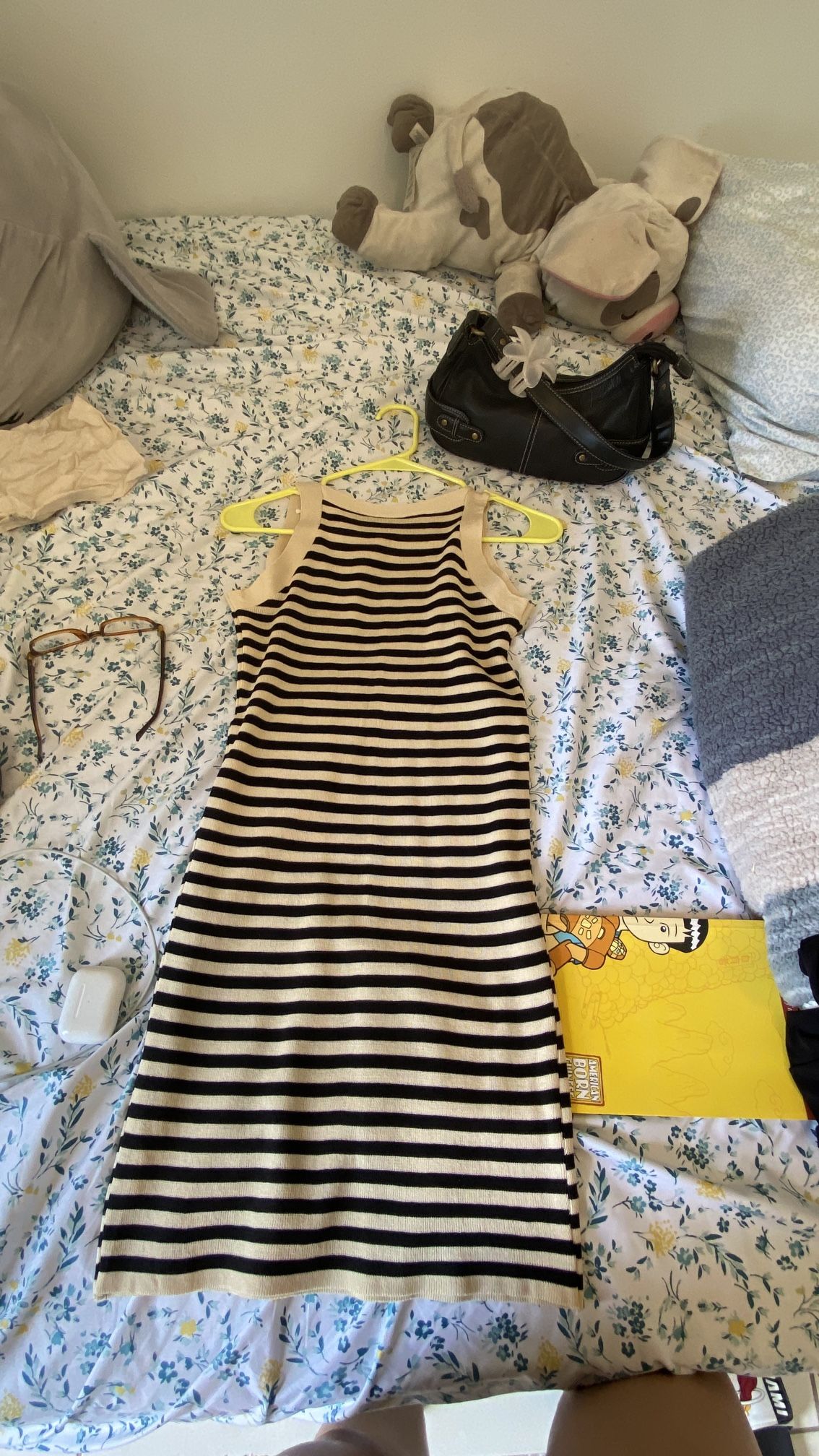 black and white lines dress 