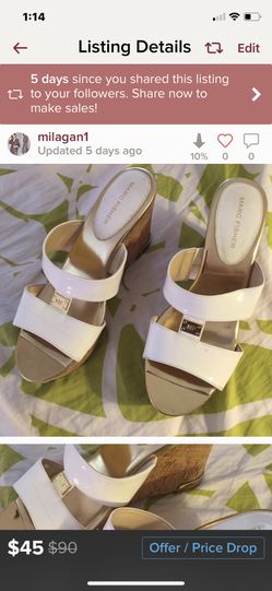 Women's Marc Fisher white wedge