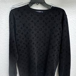 Black Louis Vuitton CrewNeck Sweater