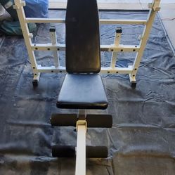 Adjustable Weight & Squat & Leg Curl Bench / Rack