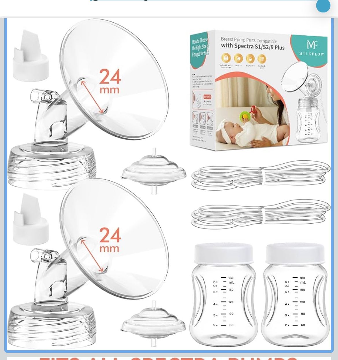 NEW  Breast Pump Parts Compatible with Spectra S1,S2,S9 Plus