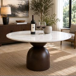 48" Round Marble Dining Table