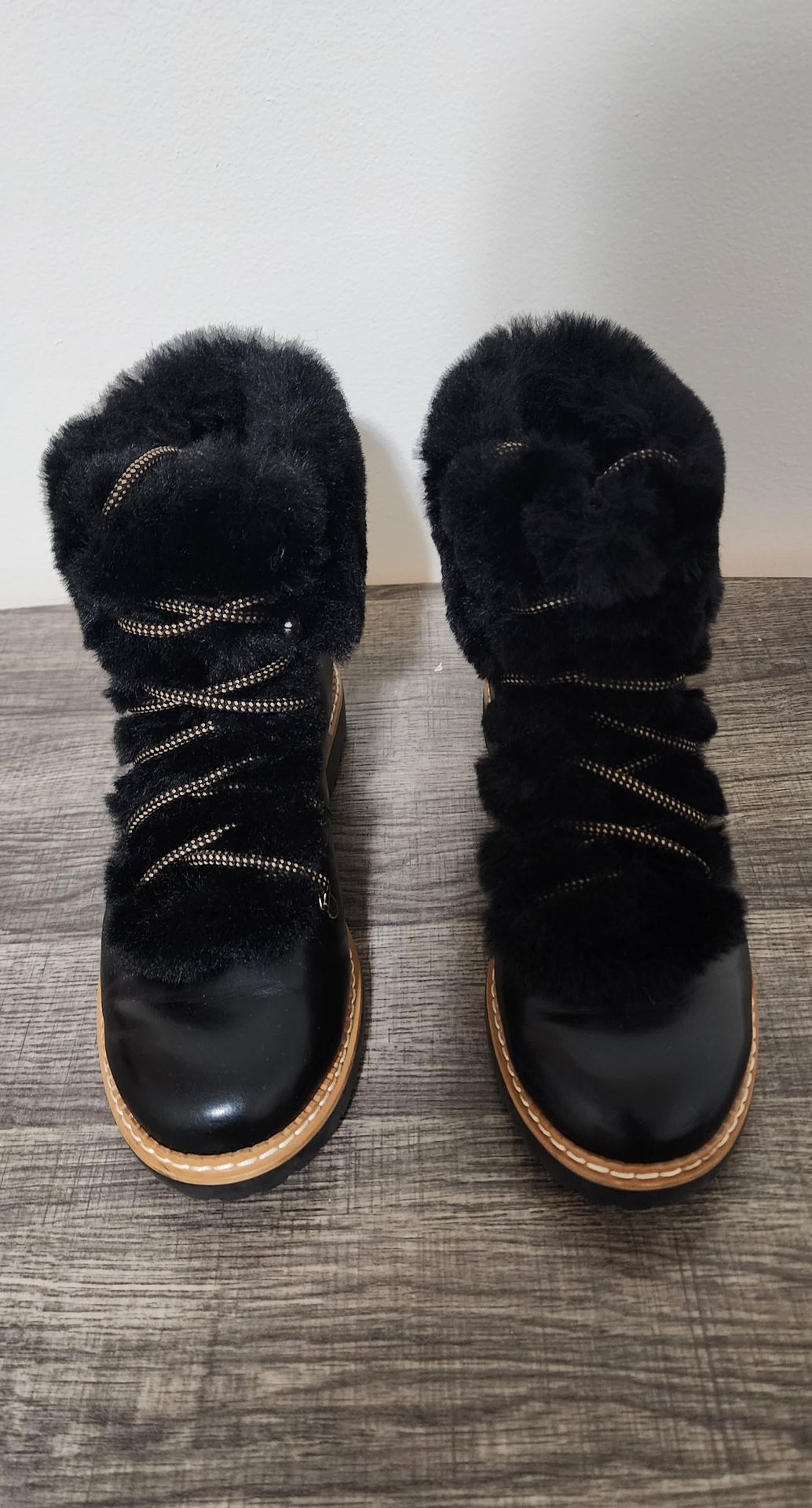 INC Womens Fur Boots Size 8.5 