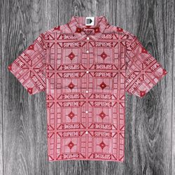 Supreme Tray Jacquard Shirt ‘Red’ Brand New Size Large