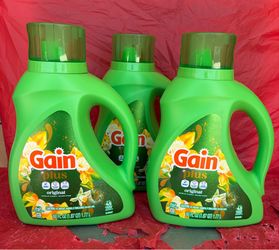 Gain Detergent 60 Oz, 45 Load ($9) each