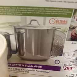 Olla Tamal era De 60qt Con Parrilla Princess House Nueva En Caja Precio 425