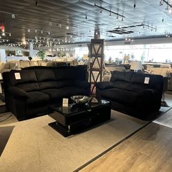 Black Sofa And Loveseat