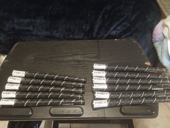 Lamkin Wrap Tech Standard 58R Golf Grips White And Black New Lot Of 11