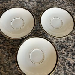 Set of 3 Lenox "Urban Lights" Saucers - Excellent Condition (Katy 77494)