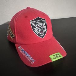 Supreme Racing Team 6 Panel Red Hat 
