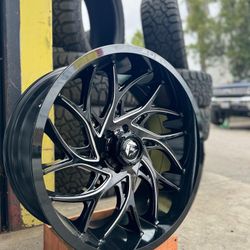 🏁24” Black Mill Fuel Wheels🏁